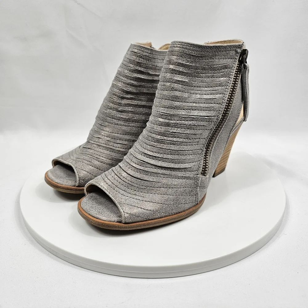 NWT Paul Green Peep Toe Leather Booties Eco Fit Austria UK 3 EU 36 Taupe Comfort